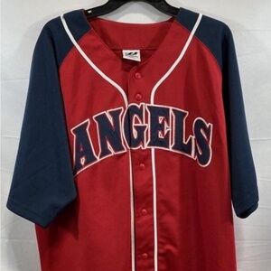 Vintage 90’s Red and Blue Angels Baseball Jersey